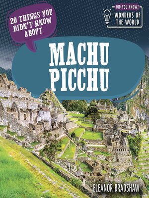 cover image of 20 Things You Didn't Know About Machu Picchu